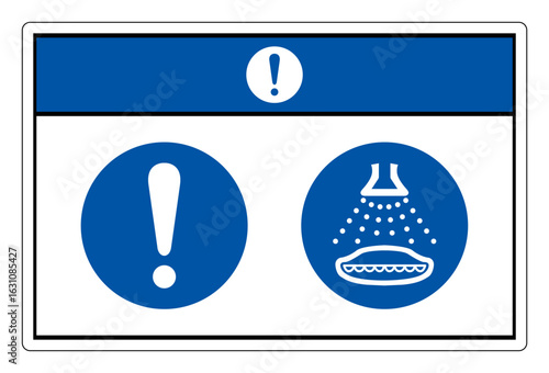 Notice Start water spray in launch sequence Symbol Sign, Vector Illustration, Isolated On White Background Label. EPS10