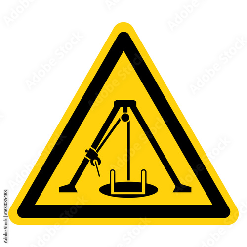 Confined Space Symbol Sign ,Vector Illustration, Isolate On White Background Label.EPS10