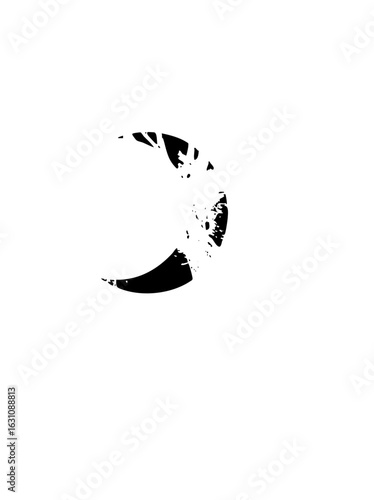 Vector Abstract shape with fragmented edges.