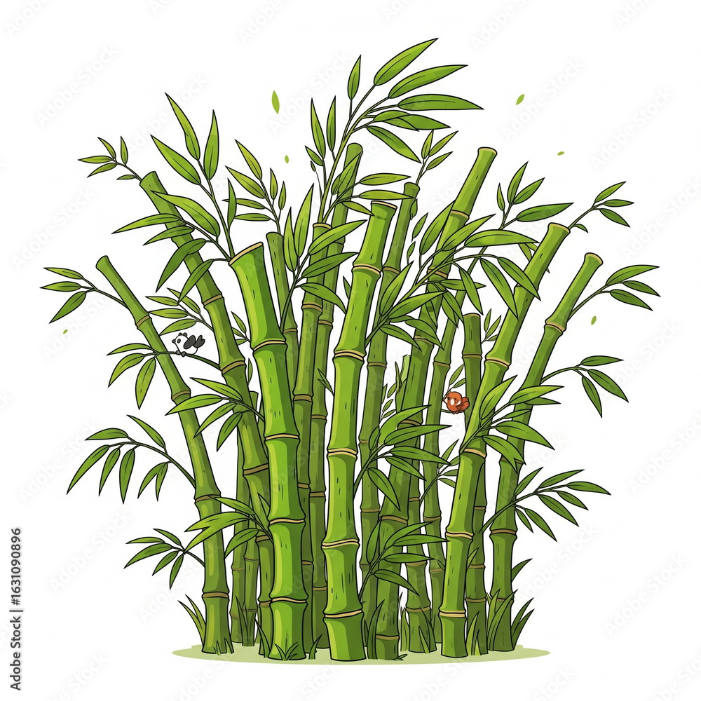 Obraz premium bamboo isolated on white background