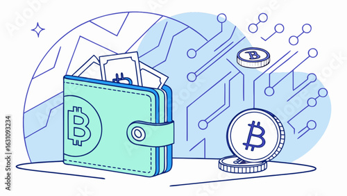 Bitcoin wallet cryptocurrency digital currency blockchain technology finance investment secure payment system