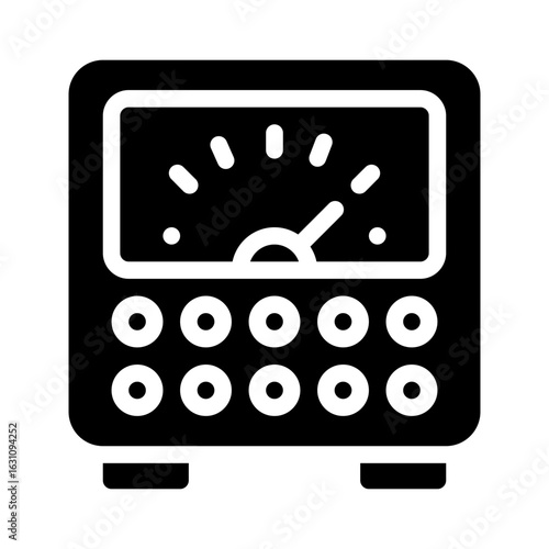 voltage meter glyph icon