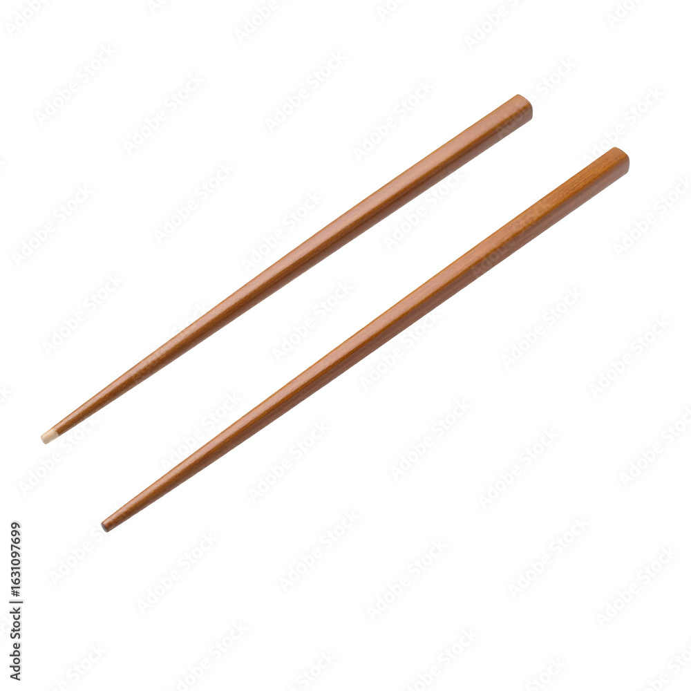 Two wooden eating utensils a pair of natural brown chopsticks positioned diagonally showcasing asian culinary tools and dining accessories simple composition with traditional design Two wooden eating utensils a pair of natural brown chopsticks positioned diagonally showcasing asian culinary tools and dining accessories simple composition with traditional design