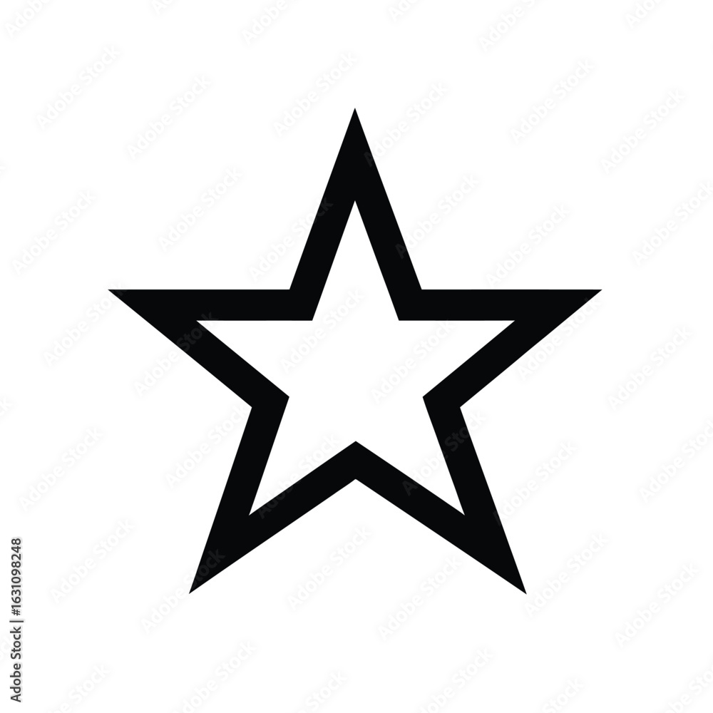 Simple Outline Star, Shape, Vector, Design Element on Transparent Background Simple Outline Star, Shape, Vector, Design Element on Transparent Background