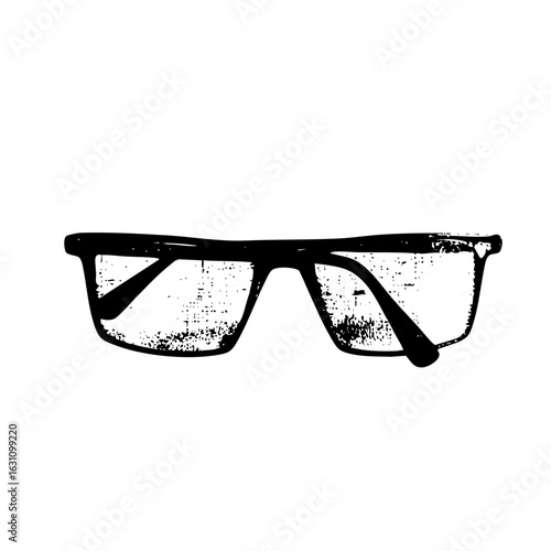 Vector Black framed spectacles with a textured effect.