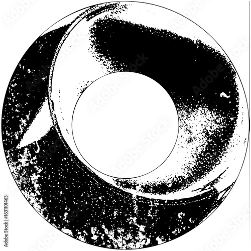 Vector Abstract swirling vortex with a central void.
