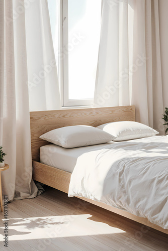 Wallpaper Mural Serene Minimalist Bedroom Torontodigital.ca