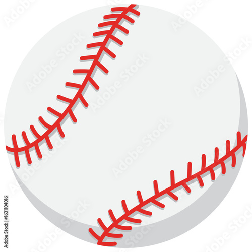 baseball ball sport equipment flat icon