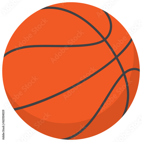 classic basketball ball sport equipment flat icon