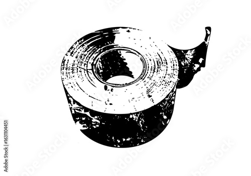 Vector Black and white of a tape dispenser.
