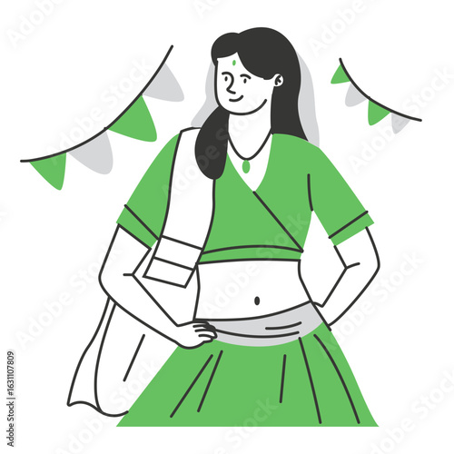 Indian Culture Character Illustration