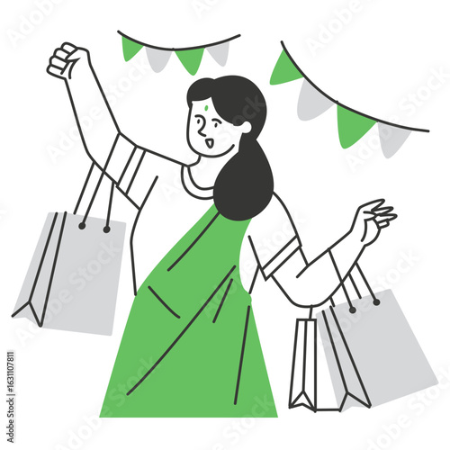 Indian Culture Character Illustration