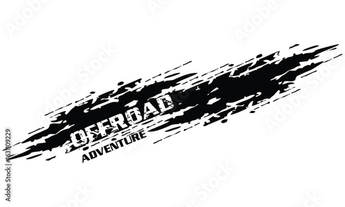 Car stickers stripes. mud splash abstract. Wrap Design For Car vector template