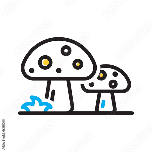 Vector multi color icon for Edibles