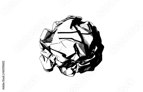 Vector Crumpled paper depicts discarded ideas and frustration.