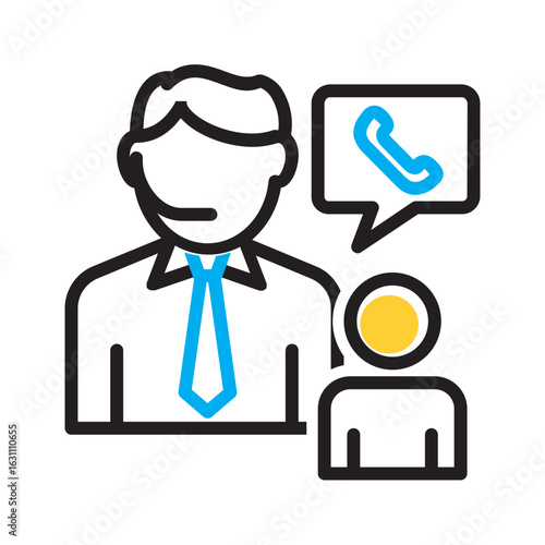 Vector multi color icon for Inquire