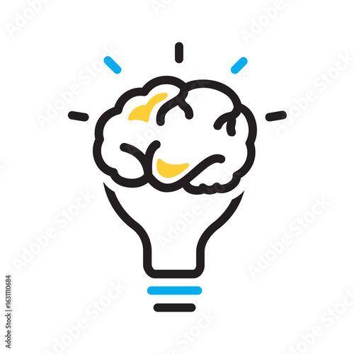 Vector multi color icon for Mind