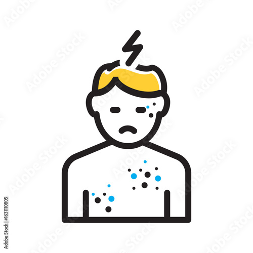 Vector multi color icon for Affected