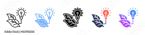 Sustainable Energy icon sheet multiple style collection