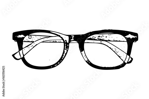 Vector Black framed spectacles with a textured effect.