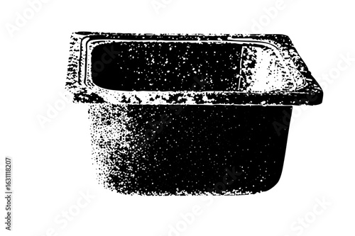Vector Black container with a lid