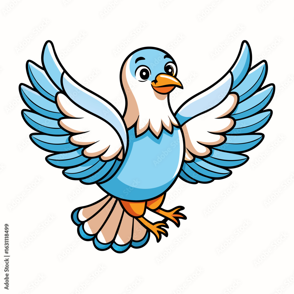 Fototapeta premium dove logo icon on white background