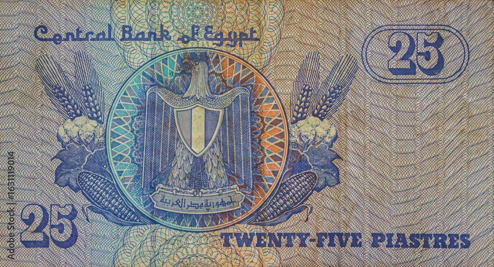 Obraz premium Anverso de billete de Egipto