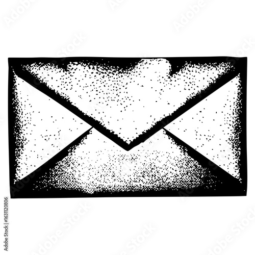 Vector Minimalist envelope with open flap .