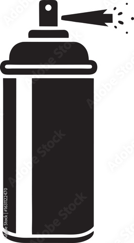 Aerosol spray can icon actively spraying mist graphic vector