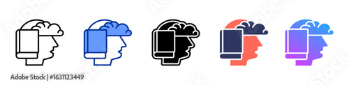 Mindful Learning icon sheet multiple style collection