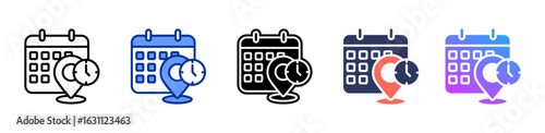 Present Moment Calendar icon sheet multiple style collection