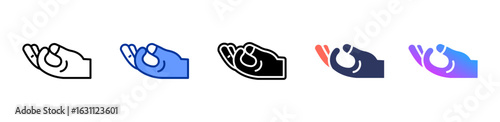 Meditative Hands icon sheet multiple style collection