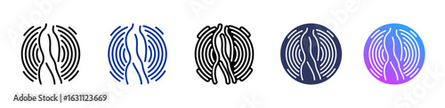 Posture Awareness icon sheet multiple style collection
