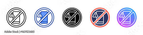 Digital Detox icon sheet multiple style collection