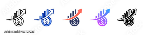 Inflation icon sheet multiple style collection