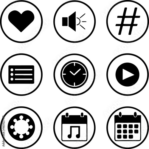 Set of universal web and application icons