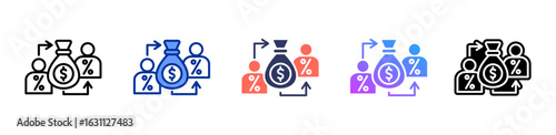 Mutual Funds icon sheet multiple style collection