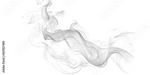A swirling gray smoke cloud against a black background creating an abstract and ethereal pattern