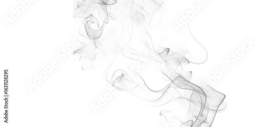 A visual representation of smoke flowing against a black background with an ethereal and abstract quality