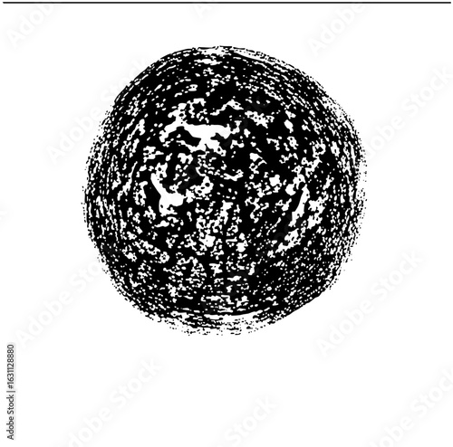Vector Abstract sphere composed of textured granular elements.