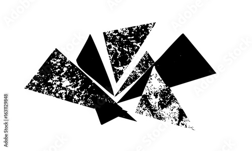 Vector Abstract shattered shapes create a dynamic fragmented .