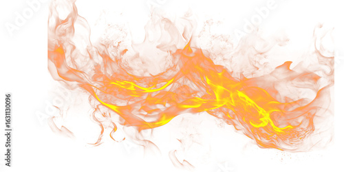 A vibrant display of intense flames with a black background creating a striking contrast effect seen here