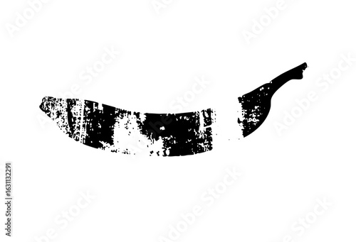 Vector Abstract black of a curved shape resembling a smile.