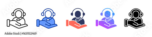 Technical Support icon sheet multiple style collection