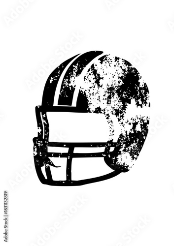Vector Distressed American Football Helmet