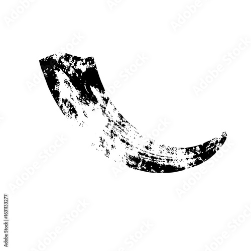Vector Black and white of a shoe print.