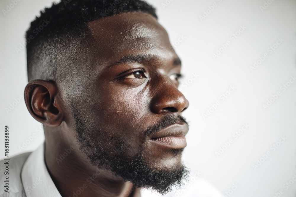 Obraz premium x-default Portrait of a Young Black Man with a Goatee