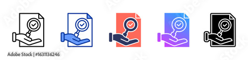 Accountability icon sheet multiple style collection