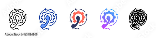 Call Center icon sheet multiple style collection