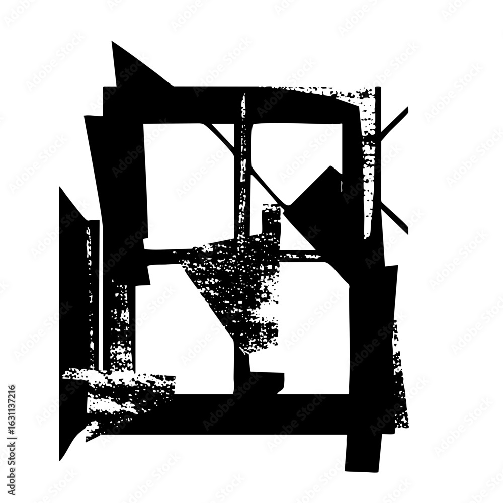 Fototapeta premium Vector Abstract geometric structure with intersecting lines and shapes.